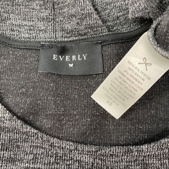 Everly Medium Gray Short-Sleeve Dress - Picture 3 of 5